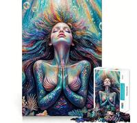 Puzzle 1000 pièces La Prière de la Sirène pour Adolescents, Jeu de réflexion Simple et Amusant, découpe précise, Choix du Père Noël 50x75cm