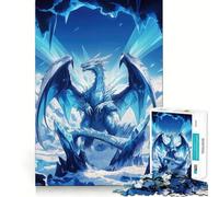 Puzzle 1000 pièces La Reine des Neiges Dragon de Glace Adolescents Jeu Intelligent et Amitié Découpe Lisse Liste de Vœux du Père Noël 38x26cm