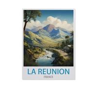 Puzzle 1000 Pièces，La Réunion France，Puzzle 1000 Pieces Adultes Jouet De Décompression Intellectuel Éducatif Puzzles Jeu De Fam（50x70cm）-BU32