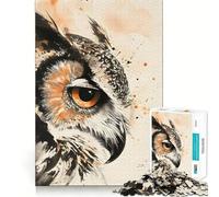 Puzzle 1000 pièces La Sagesse du Hibou Jeu cognitif et Amusant Pièces Robustes et découpées avec précision Idéal pour Un Moment de Calme et Un Exercice Mental à la Maison (38x26cm)