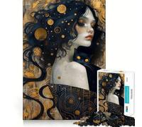 Puzzle 1000 pièces La sorcière et Le Chat Noir pour Adultes Jeu Intelligent d'intérieur Découpe précise 38x26cm