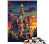 Puzzle 1000 pièces La Splendeur de Saint Basile pour Adultes Un défi Difficile pour stimuler Le Cerveau et Offrir en Cadeau de Noël ou d'anniversaire (38x52cm)