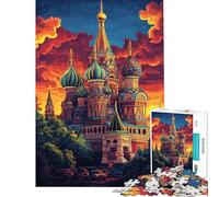 Puzzle 1000 pièces La Splendeur de Saint Basile pour Adultes Un défi Difficile Qui stimule Le Cerveau et Offre des idées de Cadeaux pour Noël ou Un Anniversaire (38x26cm)