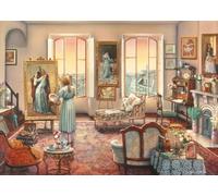 Bluebird Puzzle - La Touche Finale, Puzzle 1000 Pièces - Atelier d'artiste Peintre dans Un Salon Parisien - Fabriqué en France