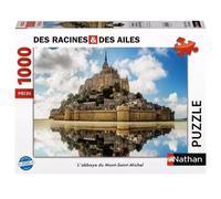 Puzzle 1000 pièces L'Abbaye du Mont Saint Michel, Des racines et des ailes, Nathan, Dès 14 ans, 41170561