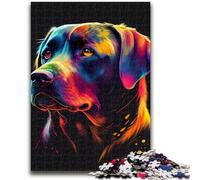Puzzle 1000 pièces Labrador coloré, Jeu éducatif, Jouet de défi, décoration Murale, Cadeaux d'anniversaire et de Noël Uniques, 50x75cm