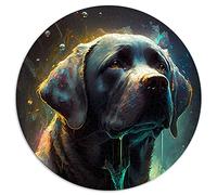 Puzzle 1000 pièces Labrador Retriever Dog Puzzle Rond pour Adultes pour Adultes et Enfants Puzzles en Carton Puzzles pour Adultes Jeu éducatif Challenge Toy (Taille 67,5 x 67,5 cm)