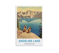 Puzzle 1000 pièces, Lac Angeline, Washington. Puzzle de 1000 pièces en Papier, Paysage, pour Adultes et Enfants. Jouet éducatif, Cadeau. 52 x 38 cm.