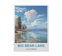 Puzzle 1000 Pièces，Lac Big Bear Californie，3D Adultes Papier Jouets Éducatifs Meilleur Cadeau d'anniversaire Garçons Filles（38x26cm）-IB64