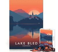Puzzle 1000 pièces Lac de Bled Slovénie pour Adultes Jeu de mémoire et de Pleine Conscience Loisirs Bords Nets Cadeau créatif (38x26cm)