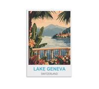 Puzzle 1000 pièces, Lac Léman, Suisse. Puzzle Classique pour Enfants. Puzzle Stimulant et Difficile pour Adultes et Adolescents. 70 x 50 cm.