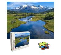 Puzzle 1000 Pièces lac, Puzzle Adulte Bois, Impossible Classique Jigsaw Puzzles Paysage, Jeu D'adresse pour Toute la Famille, Puzzles Coloré Jeu de Ponte, Magnifique Decoration 75 X 50 cm 8p-374