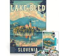 Puzzle 1000 pièces Lake Bled in Slovenia | Mais amusant et stimulant à réaliser pour un anniversaire ou Noël. 75x50cm