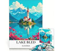 Puzzle 1000 pièces Lake Bled Slovenia | 38x26cm Décoration parfaite Difficile et stimulant Excellent cadeau pour les jeux.