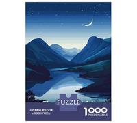 Puzzle 1000 Pièces Lake District Night Puzzle pour Adultes - Jeu De Réflexion - Décoration Parfaite - Cadeaux Uniques pour Anniversaires Et Noël 70x50cm/1000pcs