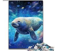 Puzzle 1000 pièces Lamantin Galaxie, Puzzle 1000 pièces, Un défi créatif pour Les passionnés, pour se détendre (Taille 26x38cm)