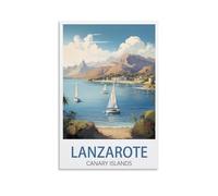 Puzzle 1000 pièces, Lanzarote, Îles Canaries. Puzzle 1000 pièces pour Adolescents et Enfants. Jeu de réflexion Stimulant. 52 x 38 cm.