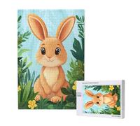Puzzle 1000 Pieces Lapin Grand Puzzle Classiques en Bois pour Adultes, Jeux Amusants/Colorés/Impossible/Difficiles, Cadeau d'anniversaire de Festivals pour la Famille Amis Cadeaux, Animal M-1639