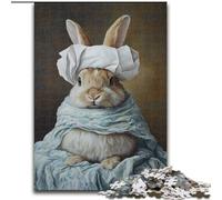 Puzzle 1000 pièces Lapin Jouant avec du Papier Toilette pour Adultes et Adolescents. Un Jeu Stimulant, idéal comme Cadeau pour Toute la Famille (50x75cm).