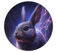 Puzzle 1000 pièces Lapin Magique, Puzzle Rond 1000 pièces pour Adultes, idéal pour Les Adolescents et Les collectionneurs, Cadeau de Voyage, activité familiale, 67,5 x 67,5 cm