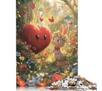 Puzzle 1000 Pièces Lapin pour Adultes, Puzzle Rectangulaire Créatif en Bois Amis et Famille, 1000 Pièces (75x50cm)
