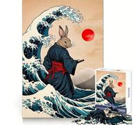 Puzzle 1000 pièces Lapin Samouraï pour Adolescents Renforce Les Liens familiaux Bordure précise Cadeau attentionné (38x52cm)