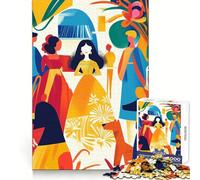 Puzzle 1000 pièces Las Meninas (Vision fauviste éclatante) pour Adultes Concentration, détente, Amusement, découpe Lisse, Cadeau Festif (50x75cm)