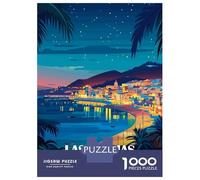 Puzzle 1000 Pièces Las Palmas Spain Travel Puzzles pour Adolescents - Anti-Stress - Défi Éducatif - Cadeau d'anniversaire Unique 52x38cm/1000pcs