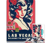 Puzzle 1000 pièces Las Vegas Girl in Blue pour Adolescents et Adultes Jouet éducatif idéal comme Cadeau pour Toute la Famille 50x75cm