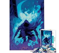 Puzzle 1000 pièces L'Assassin de l'ombre dans Une Ruelle en Flammes pour Adolescents idéal pour Un Anniversaire ou Noël Activités familiales Anti-Stress Convient aux 14 Ans et Plus 38x26cm