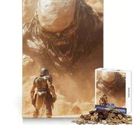 Puzzle 1000 pièces L'attaque du Monstre des sables pour Adultes renforce la mémoire, apaise l'esprit, qualité supérieure, Surprise chaleureuse (38x26cm)