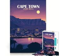 Puzzle 1000 pièces Le Cap,Afrique du Sud,Paysage Urbain,découpe soignée,décoration,Jeu de logique et de Calme,Cadeau de Noël (38x52cm)