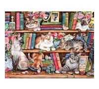 Gibsons Puzzle 1000 pièces : Le Chat de Retour dans Les Livres