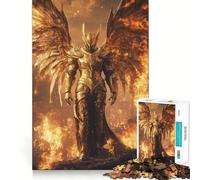 Puzzle 1000 pièces Le Chevalier Ange de Feu pour Adolescents améliore la mémoire, se détend et s’Amuse Un Cadeau Unique aux Bords Nets 38x52cm