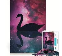 Puzzle 1000 pièces Le Cygne dans la Galaxie pour Adolescents, Jeu de logique Solide, activité à la Maison, Bords Transparents, Cadeau précieux 38x26cm