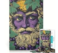 Puzzle 1000 pièces Le Dieu du Vin Jeu de mémoire Découpe Laser de qualité supérieure Activité captivante pour des soirées tranquilles (38x52cm)