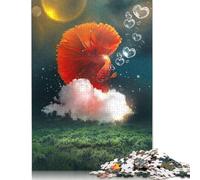 Puzzle 1000 pièces Le Joli Coq pour Adultes Cadeau d'halloween Puzzle en Bois Puzzles pour Adultes 1000pcs (75x50cm)