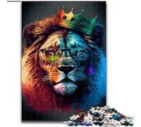 Puzzle 1000 pièces Le Lion avec la Couronne pour Adultes et Adolescents, Anti-Stress, Vacances à la Maison, Passe-Temps et Amour Entre Couples (50x75cm)