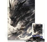 Puzzle 1000 pièces Le Loup de l'ombre pour Adolescents, activité à la Maison pour stimuler la mémoire, Motif à Assembler, 50x75cm