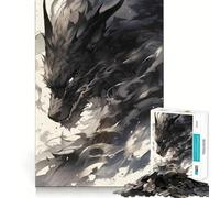 Puzzle 1000 pièces Le Loup de l'ombre pour Adolescents, activité à la Maison pour stimuler la mémoire, Motif à Assembler, 50x75cm
