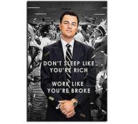 Puzzle 1000 pièces Le Loup de Wall Street Leonardo Dicaprio Citation de Motivation Affiche pour Jouets en Papier pour Adultes Jeu de décompression38x52cm