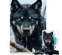 Puzzle 1000 pièces Le Loup d'hiver pour Adolescents, Jeu de réflexion, Moment de détente, Finitions de qualité, 38x52cm