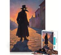 Puzzle 1000 pièces Le médecin de la peste dans Sunset Alley pour Adultes, idéal pour se détendre et développer Ses capacités intellectuelles Collection d'œuvres d'art aux Bords précis (38x52cm)