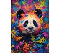 Puzzle 1000 pièces : Le panda dans la forêt arc-en-ciel G