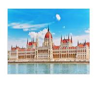 Puzzle 1000 Pièces，Le parlement Hongrois sur Le Danube, Budapest，Cadeau d'anniversaire Unique pour Les Adolescents Et Les Adultes（38x26cm）-X59