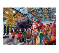 Puzzle 1000 pièces - Le Père Noël à la gare - 68 x 49 cm - Scène de vie - Dès 10 ans