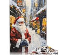 Puzzle 1000 pièces « Le Père Noël Arrive en Ville », Puzzle de difficulté, Jeu éducatif, Jouet, Cadeau d'halloween (38 x 26 cm)