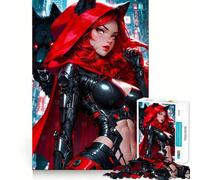 Puzzle 1000 pièces Le Petit Chaperon Rouge Cyberpunk pour Adolescents, Jeu de logique Robuste, Moment Serein, Bords Nets, Cadeau créatif (38x26cm)