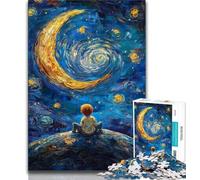 Puzzle 1000 pièces Le Petit Prince du Ciel Nocturne pour Adultes et Adolescents, Difficile à réaliser mais Amusant et Humoristique, Cadeau d'anniversaire, Cadeaux, Art Mural 50x75cm
