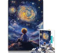 Puzzle 1000 pièces Le Petit Prince du Ciel Nocturne Puzzles 1000 pièces Jouets éducatifs Jeux Anti-Stress Liste de souhaits avec Père Noël 38x26cm